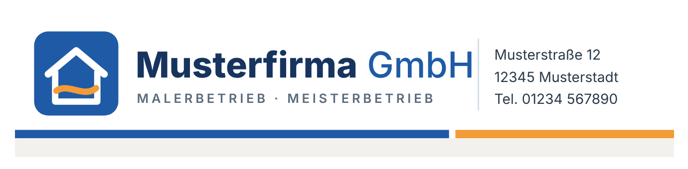 Briefkopf mit Logo-Bild, das das ganze Logo-Feld ausfüllt
